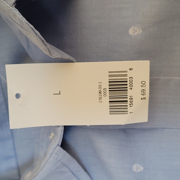 SOLD MENS Banana Republic Skull Print Camden Fit Cotton Button Down Shirt Size L - Picture 8 of 8